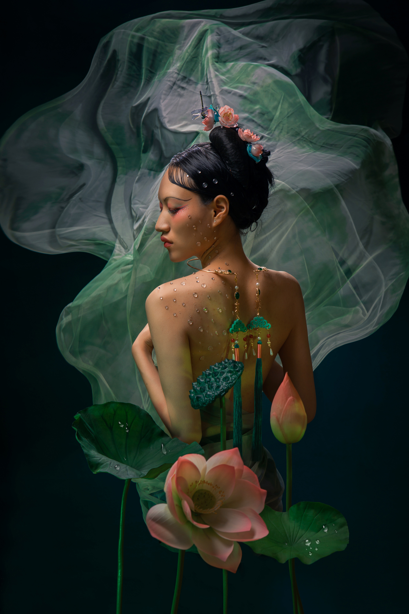 Moonlight over Lotus Pond